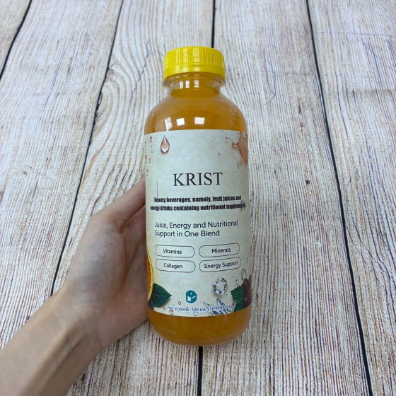 KRIST Beauty Beverage Fruit Juice & Energy Drink with Nutritional Supplements – Refreshing Fruit-Flavored Drink for Everyday Enjoyment, Convenient Ready-to-Drink Beverage